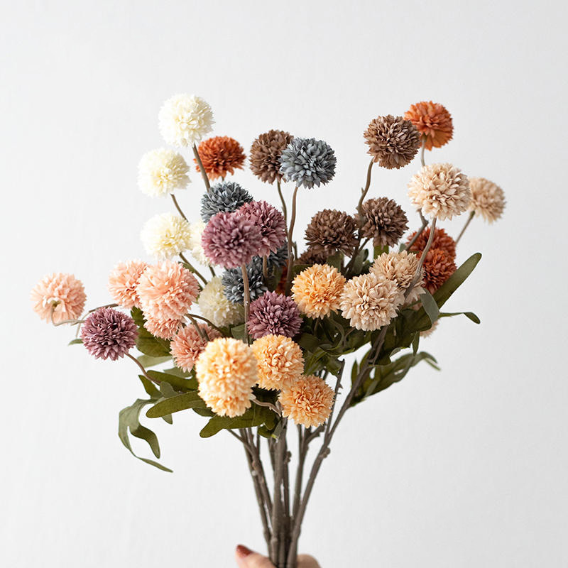 Baby Breath Dried - 5 Heads Dandelion Artificial Flowers Bridal